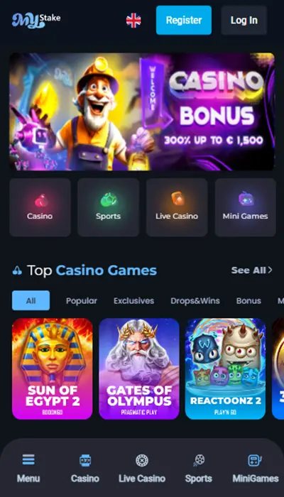 MyStake Casino sans KYC et sans vérification en 2026